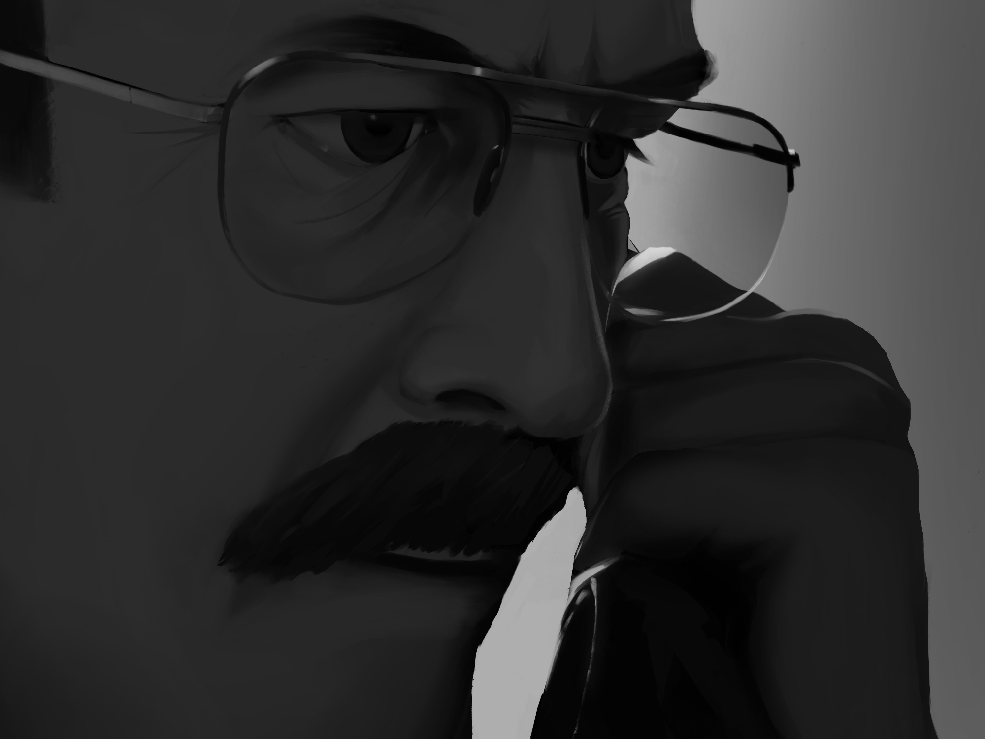 A painting of Gene from <i>Better Call Saul</i>.